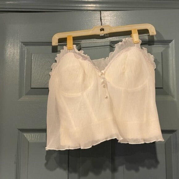 Only Hearts by Helena Stuart white/ivory bustier, exc. cond. 36C, late 90s - Picture 3 of 5